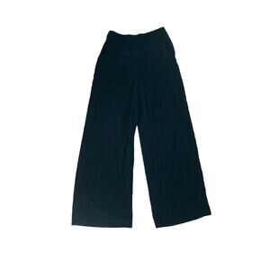 Women US-2 Fat Face Copper & Black Teal Green Velvet Wide Leg Pants Holiday